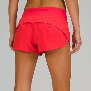 Red Lululemon shorts